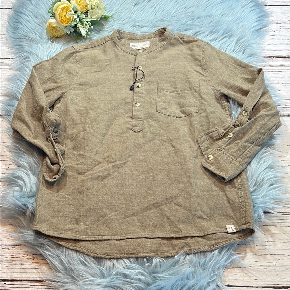 Zara Kids Cotton Henley Top sz 9